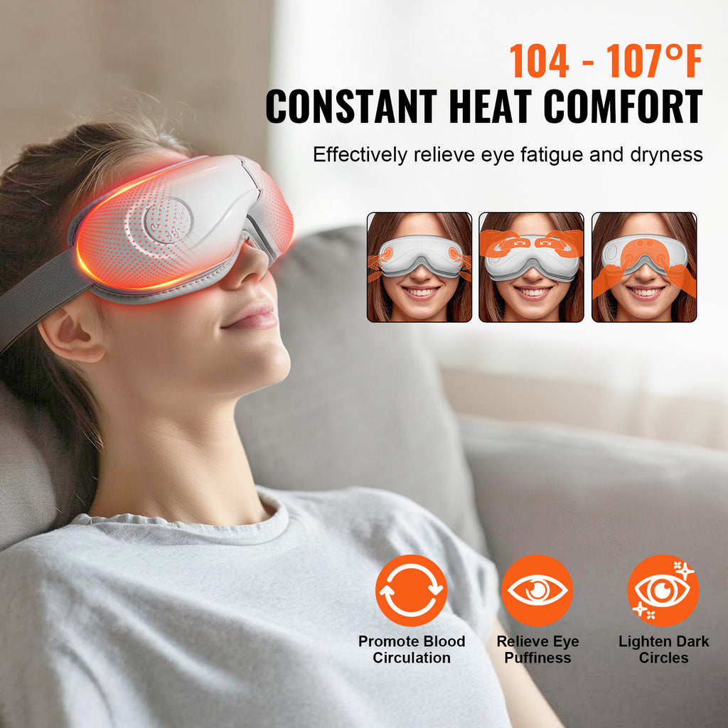 RestEase Heated Eye Massager — Bluetooth Music + Heat Therapy