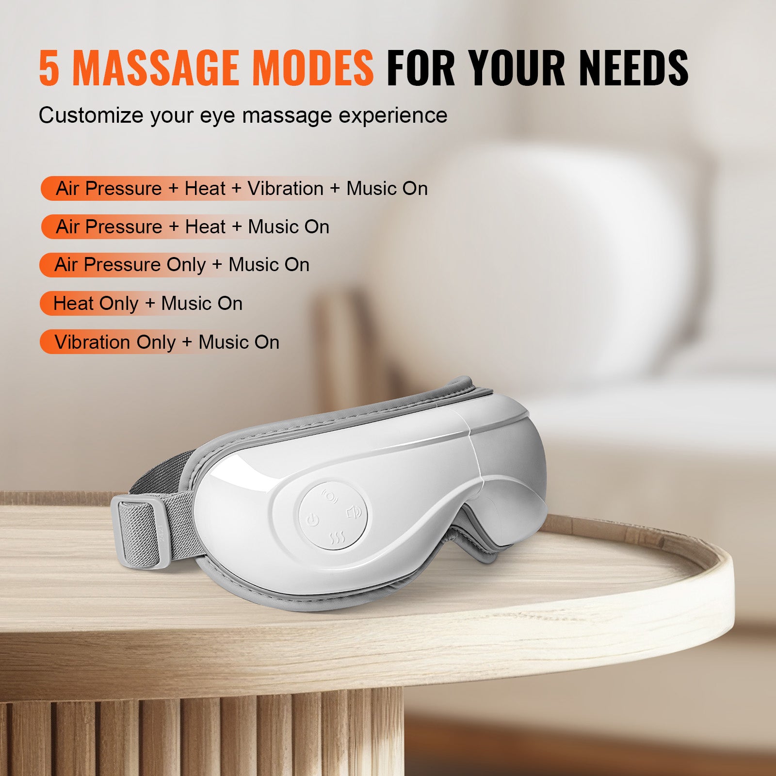 RestEase Heated Eye Massager — Bluetooth Music + Heat Therapy