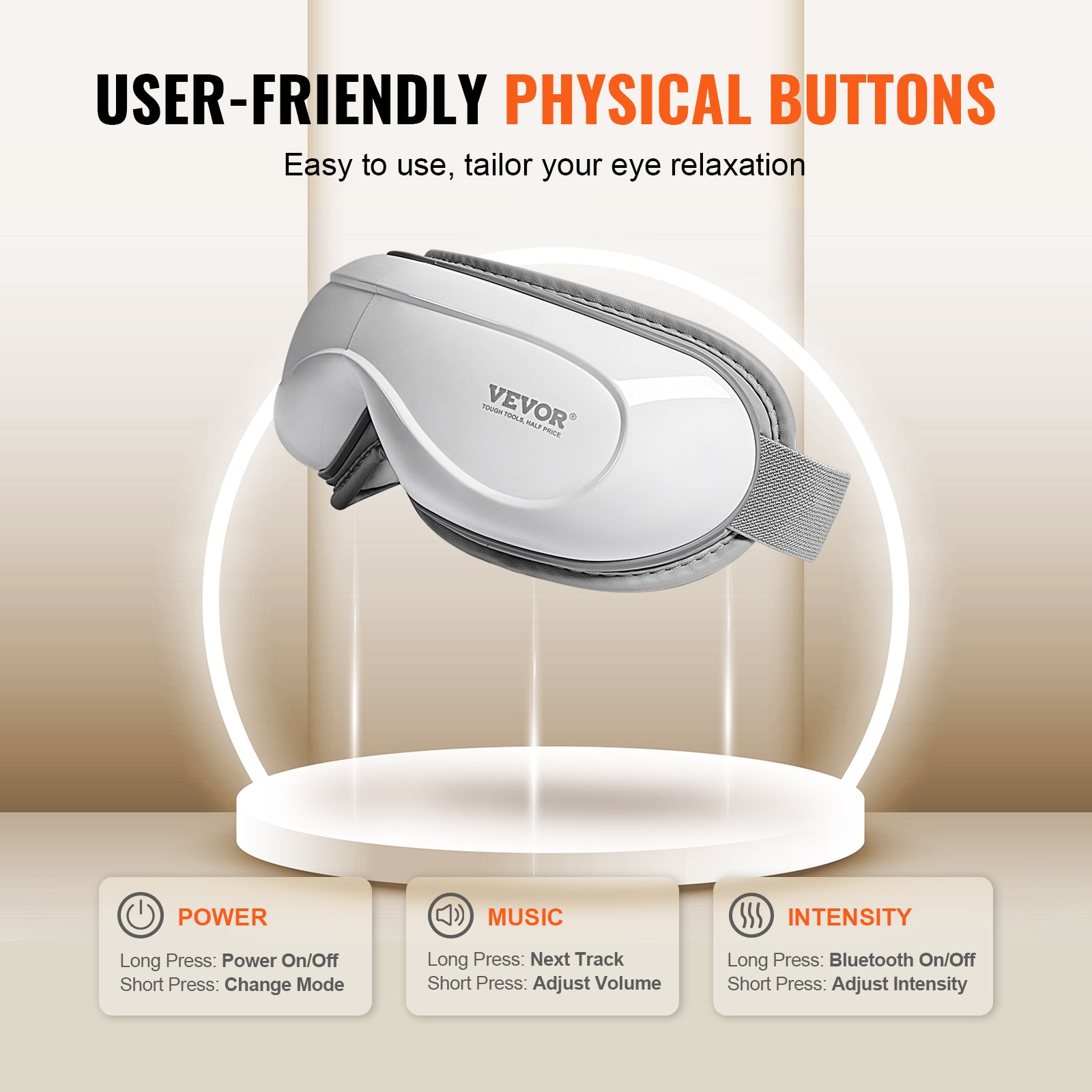 RestEase Heated Eye Massager — Bluetooth Music + Heat Therapy
